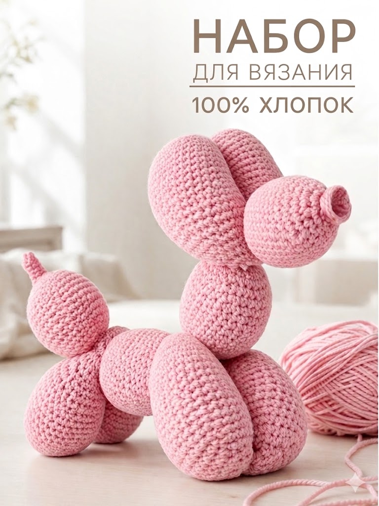 Набор для вязания игрушки "Baloon dog"   