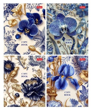 Общая тетрадь "Blue Flowers" А5, 48 листов, клетка