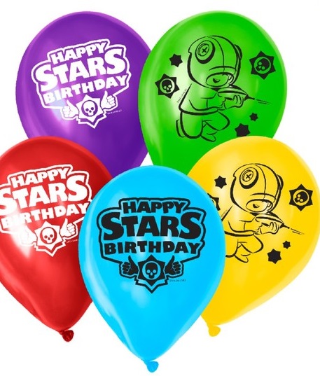 Воздушный шар латексный 12" Happy Stars