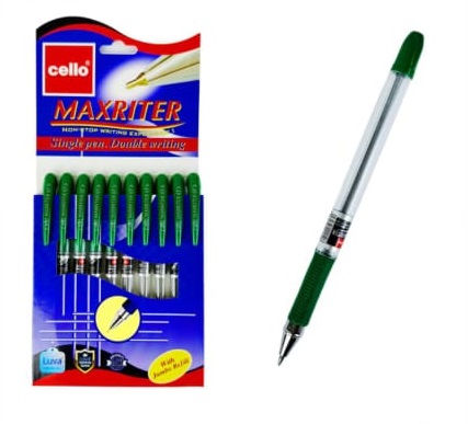 Ручка шариковая Cello Maxriter xs, зеленый