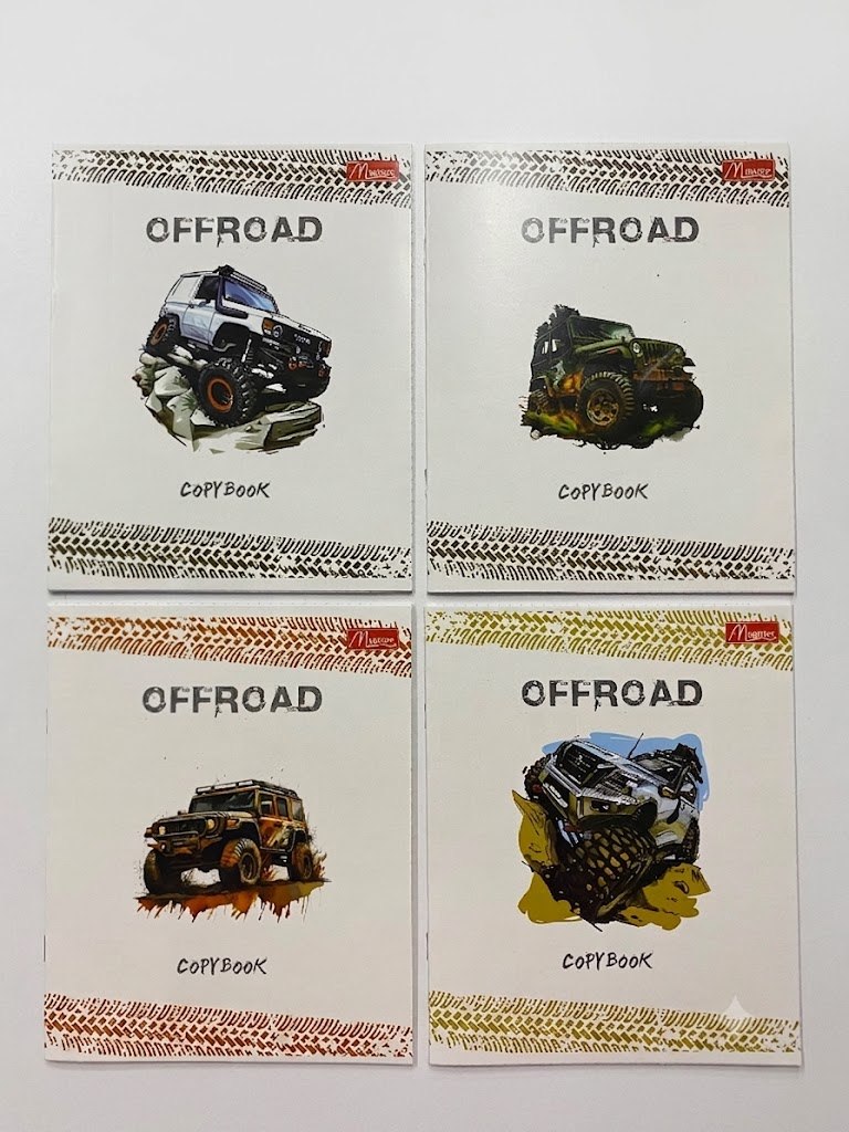 Тетрадь 24 листа "Offroad", клетка, микс