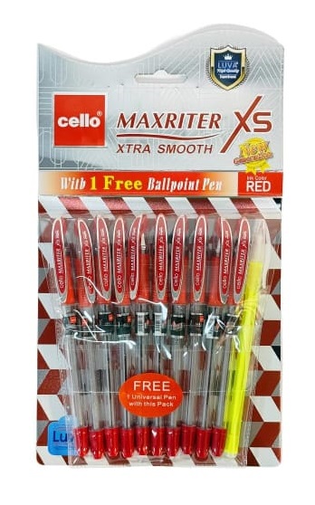 Ручка шариковая Cello Maxriter xs, красный