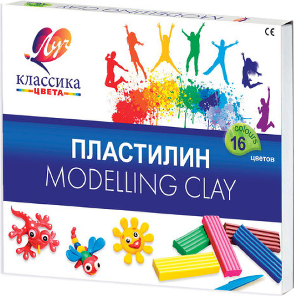 Пластилин 16цв Луч "Классика" 320гр со стеком