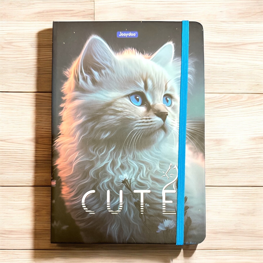 Блокнот А5 на резинке "Cute", клетка, микс