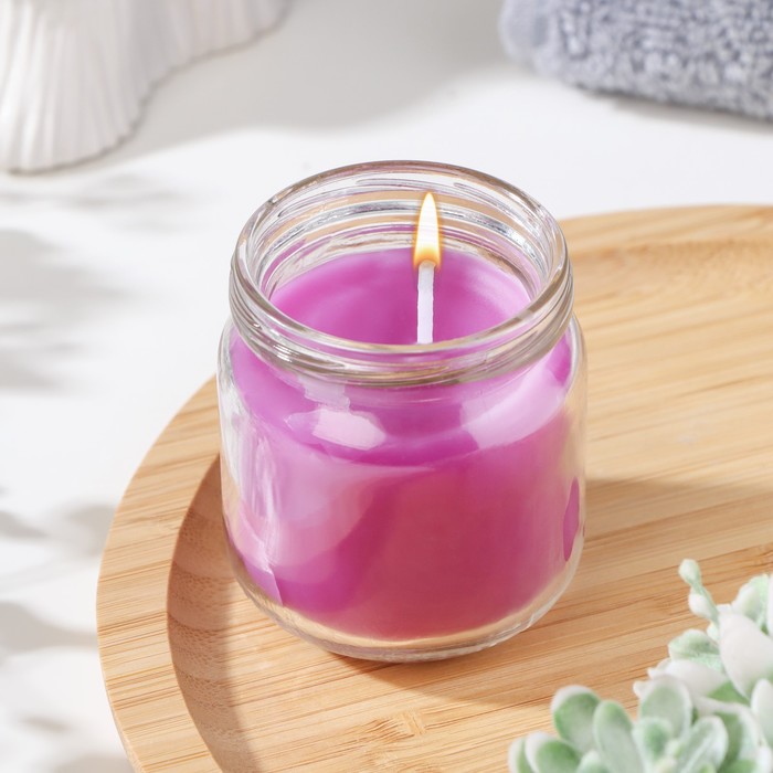Свеча ароматическая в банке "Горная лаванда" 