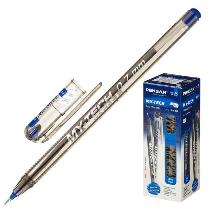 Ручка шариковая масляная Pensan "My-Tech", чернила синие