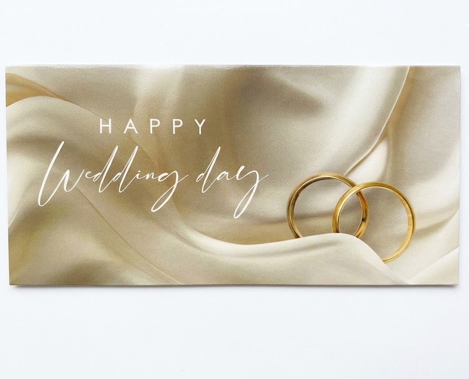 Конверт для денег Happy Wedding day, 16.5×8 см