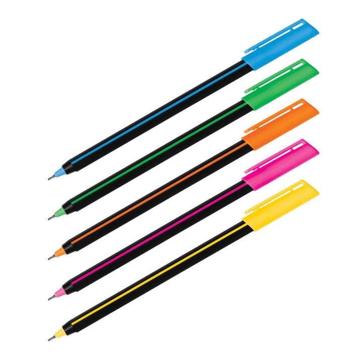 Ручка шариковая Luxor Stick Soft Touch, узел 0.7 мм, стержень синий