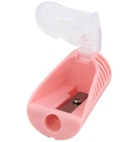 Точилка с контейнером BRAUBERG "CELL PASTEL", 1 отв., платик, микс