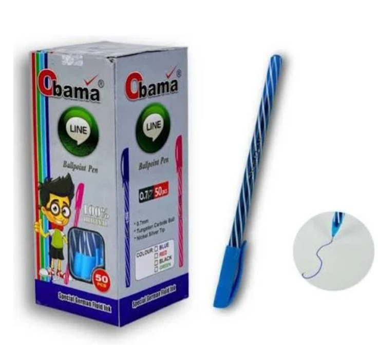 Ручка шариковая Obama Line, стержень синий