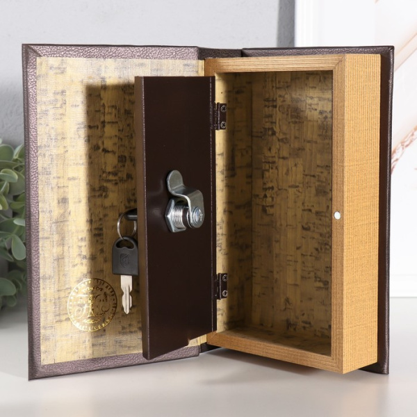 Шкатулка книга - сейф «Нефертити», с ключами, дерево, 21×13×5 см