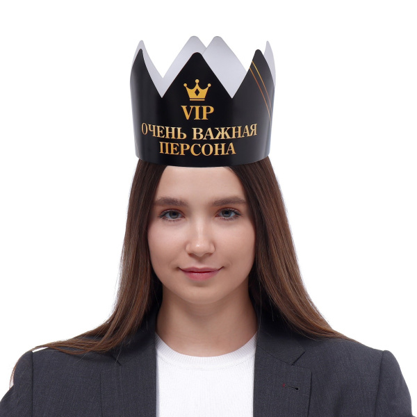 Корона карнавальная «VIP Персона», картон, 64 х 13,3 см.