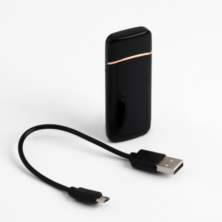 Зажигалка электронная «Загрузка пятница», спиральная, 7.3×3 см, от USB, черная