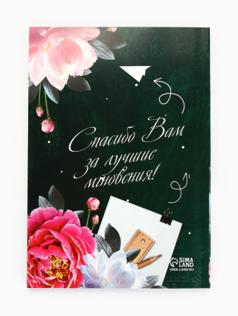 Подарочный набор, ежедневник, мыльные лепестки «Золотой учитель»