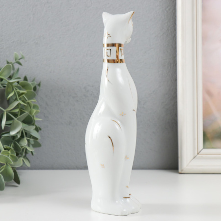 Фигурка керамика «Кошка египетская, белая» 21×5.5×6 см
