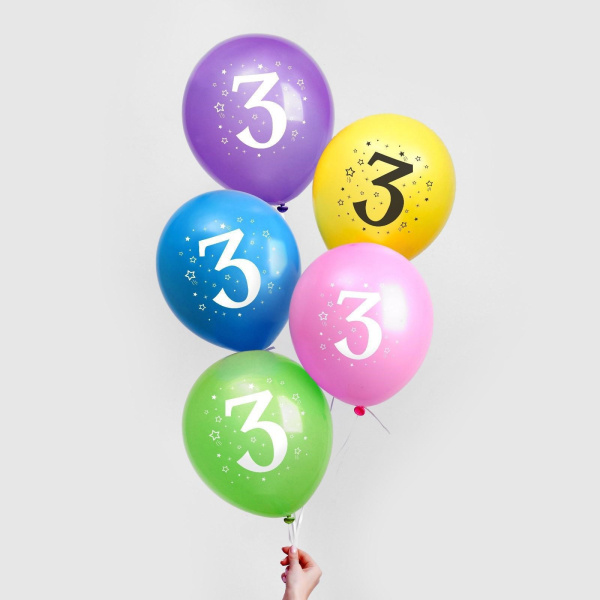 Шар латексный 12" «3 года»
