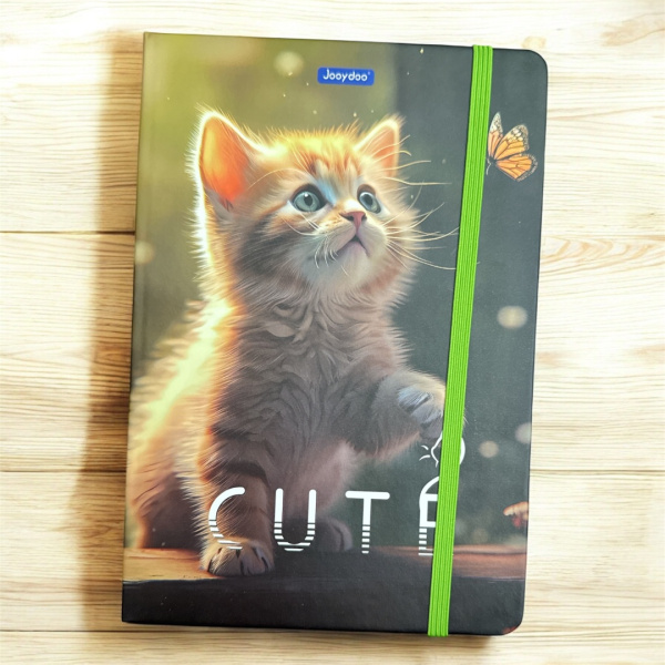 Блокнот А5 на резинке "Cute", клетка, микс