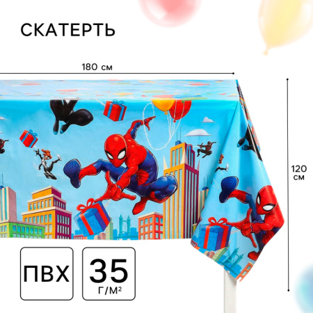 Скатерть 120х180 см, 35 мкр, Человек-паук 