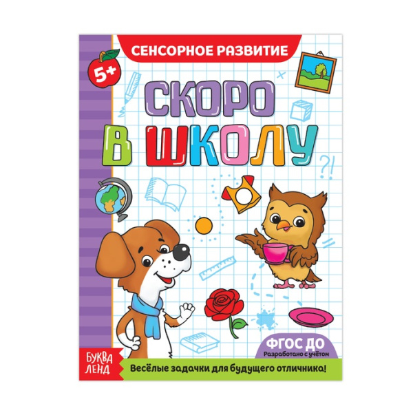 Обучающая книга Скоро в школу. Сенсорное развитие, 16 стр