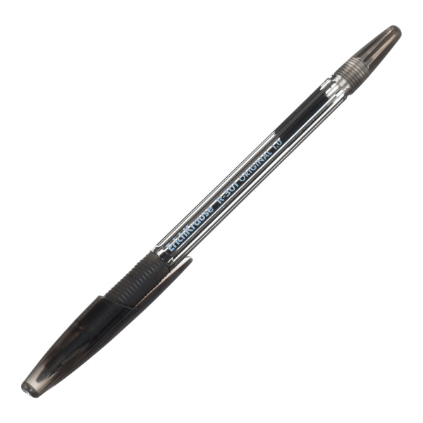 Ручка шариковая, ErichKrause, R-301 Stick&Grip Original узел 1.0 мм, черная