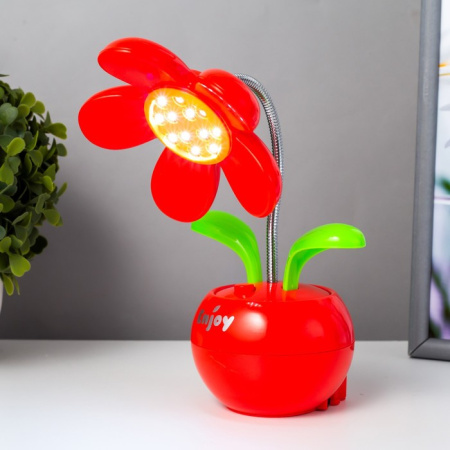 Настольная лампа "Цветок" LED 2Вт USB МИКС 12х27 см  