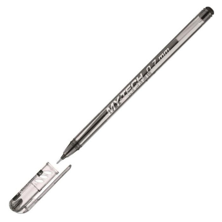 Ручка шариковая масляная Pensan My-Tech, узел-игла 0.7 мм, чернила чёрные