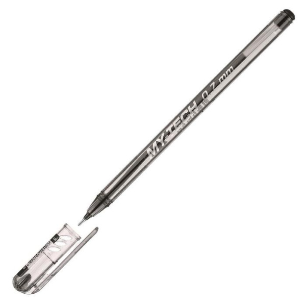 Ручка шариковая масляная Pensan My-Tech, узел-игла 0.7 мм, чернила чёрные