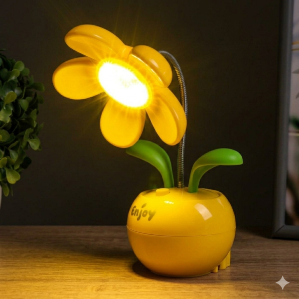 Настольная лампа "Цветок" LED 2Вт USB МИКС 12х27 см  