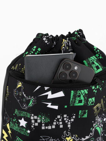 Мешок для обуви Play, на стяжке, с наружным карманом, 36×0.5×42 см