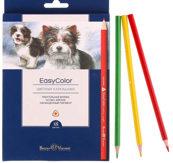 Карандаши 18 цветов Easycolor