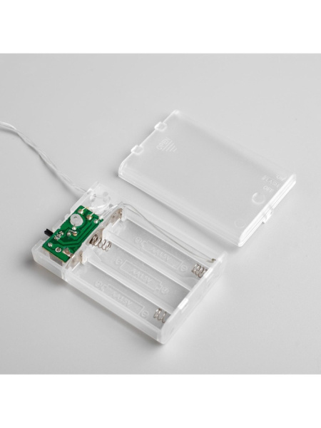 Гирлянда «Нить» 4 м, IP20, прозрачная нить, 40 LED, 2 режима, батарейки AAх3 (нет в комплекте), свеч