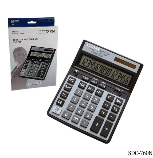 Калькулятор 16 разрядный, CITIZEN, SDC-760N