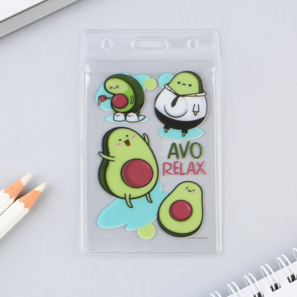 Чехол для бейджа «AVO Relax», 6,1 х 10,4 см   
