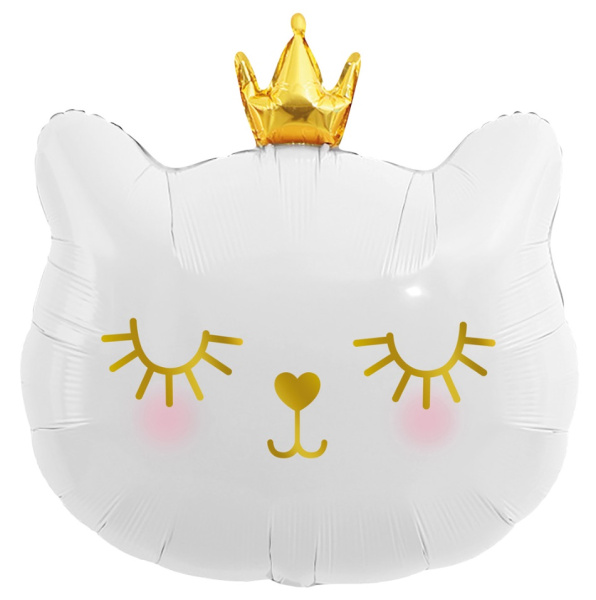 Шар фольгированный 32" «Кошечка-королева», фигура, микс