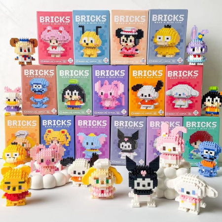 Конструктор BRICKS "дикие животные", микс