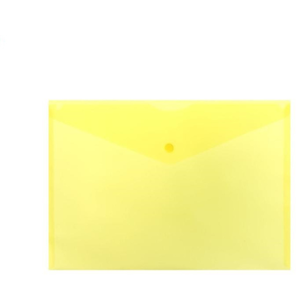 Папка-конверт на кнопке А4, 180 мкм, Calligrata, жёлтая