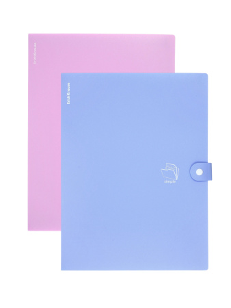Папка-картотека А4 ErichKrause Matt Pastel Bloom, 4 отделения, пластиковая, МИКС