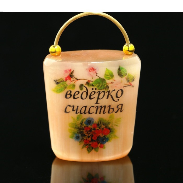 Сувенир «Ведёрко счастья», селенит 