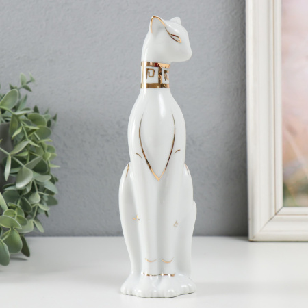 Фигурка керамика «Кошка египетская, белая» 21×5.5×6 см