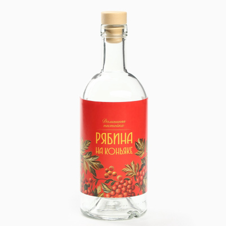 Подарочный набор для приготовления настойки «Рябина на коньяке», набор трав и специй 20 г., бутылка 