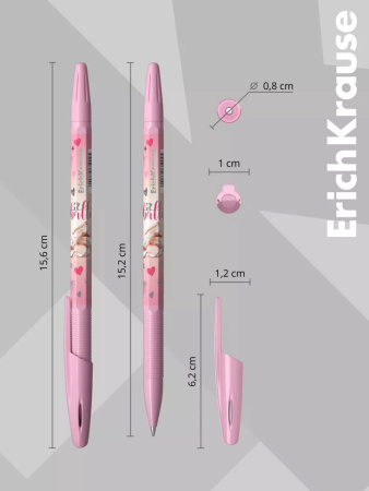 Ручка шариковая ErichKrause R-301 Stick Original, узел 0,7мм, синяя 