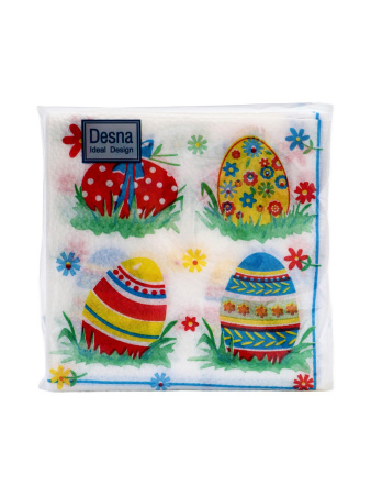 Пасхальные салфетки бумажные Desna Design «Пасхальные яйца», 1 слой, 24х24 см, 40 шт