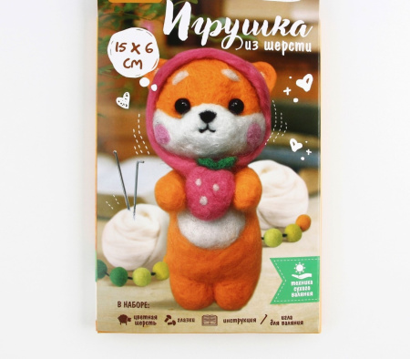 Игрушка из шерсти «Милый корги»