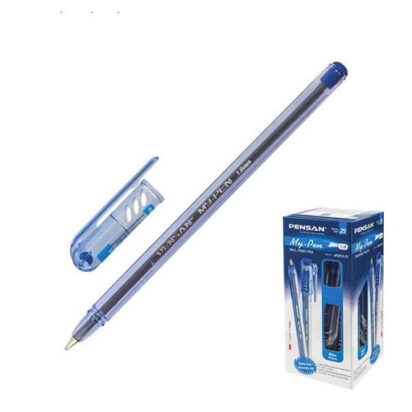 Ручка шариковая масляная Pensan "My-Pen", чернила синие
