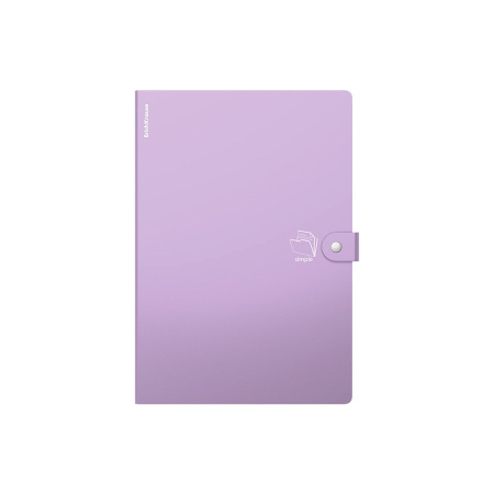 Папка-картотека А4 ErichKrause Matt Pastel Bloom, 4 отделения, пластиковая, МИКС