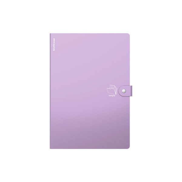 Папка-картотека А4 ErichKrause Matt Pastel Bloom, 4 отделения, пластиковая, МИКС