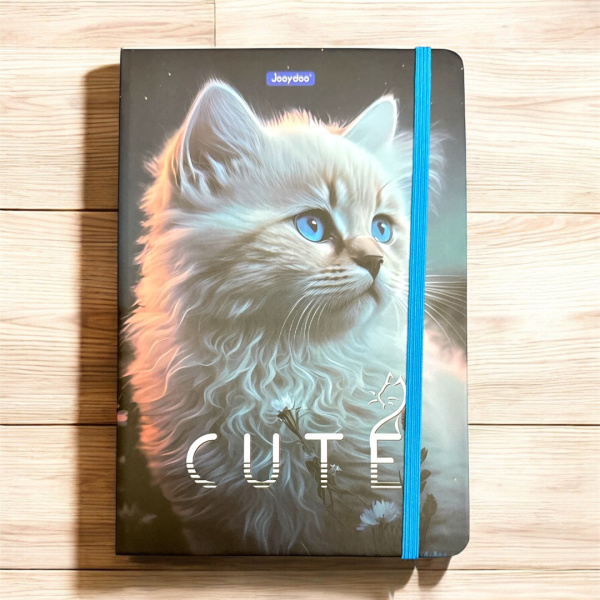 Блокнот А5 на резинке "Cute", клетка, микс