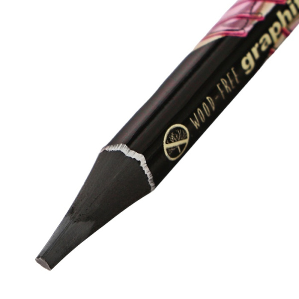 Карандаш ч/г дизайн BrunoVisconti Black Excellence. Донат рулит!, трехгр, НВ, 3мм, с ластиком