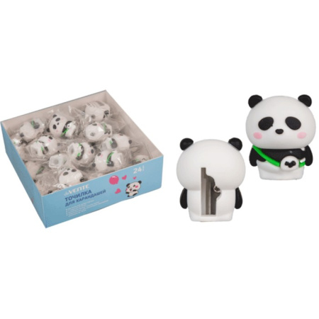 Точилка 1 отверстие, deVENTE Panda, с покрытием Soft Touch