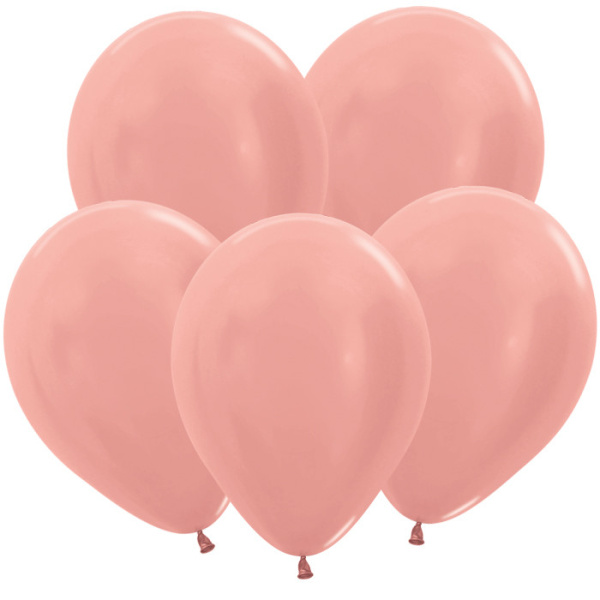 Воздушный шар латексный однотонный 12"/Sp металлик 568 Розовое золото Rose Gold